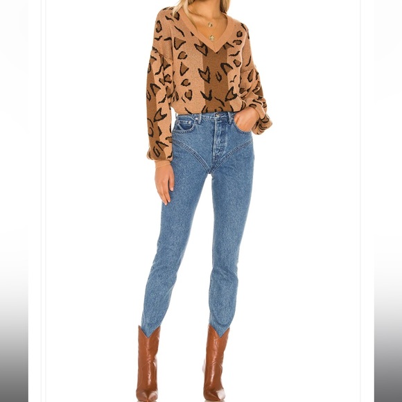 Revolve Tularosa Women's Brown Leopard Wool Sweater - size S - Picture 4 of 10